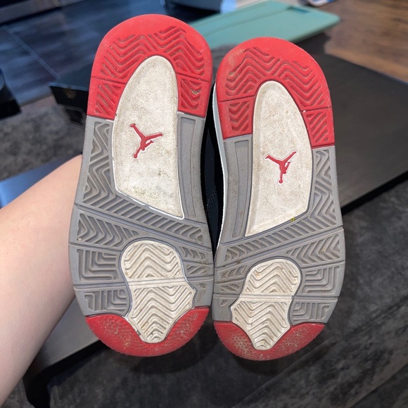 NIKE Air Jordan 4 Retro TD BRED (2019) BQ7670-060 Size 9c Good Condition No Box - Picture 10 of 10